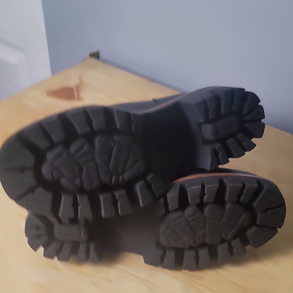 Korks Kork-Ease Vivi Lug Black Chunky Heel Ankle Boots - Picture 8 of 10